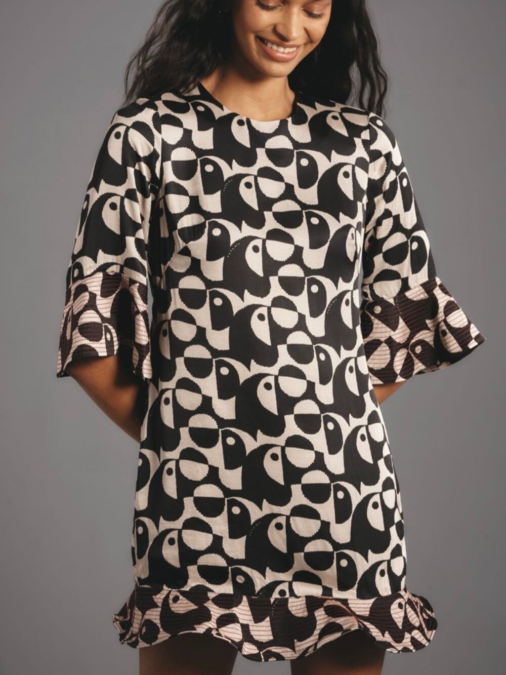 Farm Rio Geo Toucan mini dress